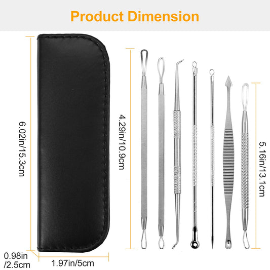 7 Pcs Stainless Steel Acne Removal Kit